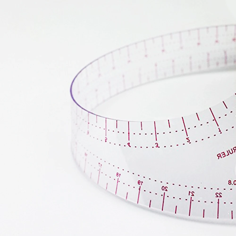 XRHYY Designer Tailor Long Comma Shaped Plastic Curve Ruler Spline Measure For Sewing Dressmaking Pattern Drawing Template