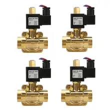 G3/" Нормально открытый латунный Электрический электромагнитный клапан для воды воздуха 0-1.6Mpa 232psi электромагнитный клапан
