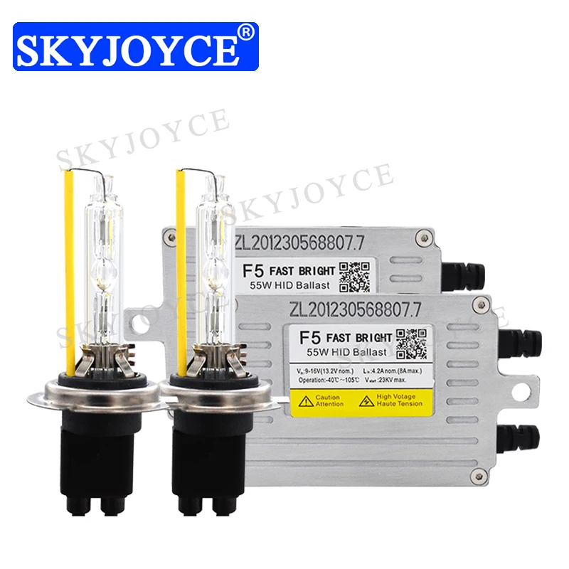 

SKYJOYCE AC 12V 55W Original DLT F5T FAST Start HID Ballast 35W Original HeartRay H1 H7 H11 HB3 4500K 5500K 6500K D2H HID KIT