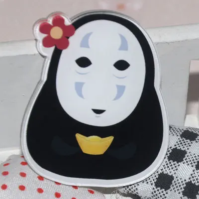 Kawaii Harajuku NO FACE MAN значок акриловая брошь японское аниме одежда значок декоративный Rozet воротник шарф Нагрудный значок брошь