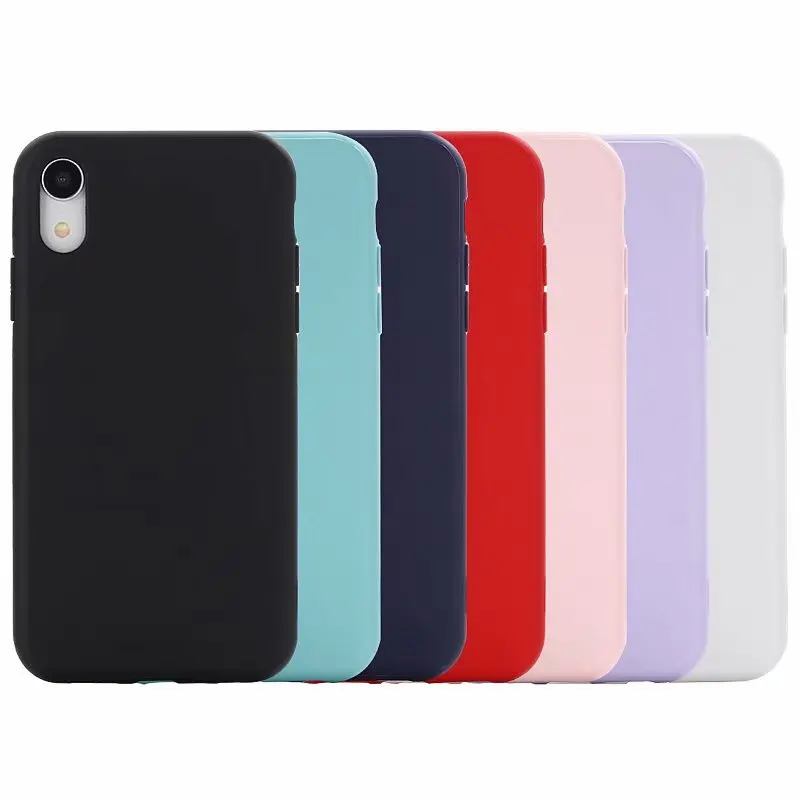 Simple Cute Cover For iphone x xs max XR case silicone Rubber Gel Soft Matte Coque iphon 6 6s 7 8 plus 11 pro Cases |