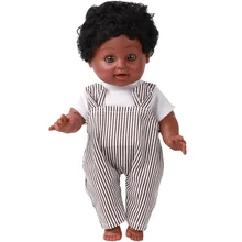 35CM African Black Doll Handmade Silicone Vinyl Adorable Lifelike Toddler Reborn Baby Doll Kids Toys Gifts Boy Girl 35CM African Black Doll Handmade Silicone Vinyl Adorable Lifelike Toddler Reborn Baby Doll Kids Toys Gifts Boy Girl