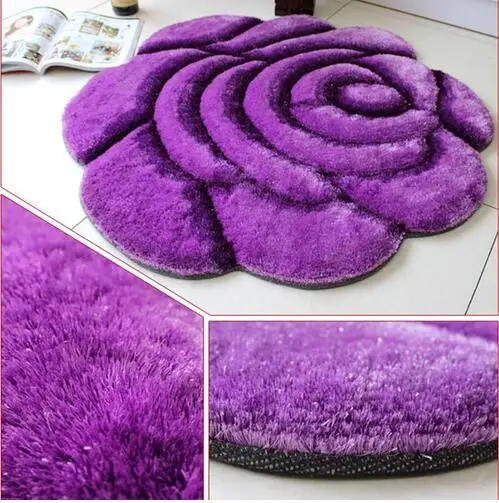 3D Rose Carpet For Living Room and Bathroom Bedroom Carpets wedding roses shaped carpet bedside mat windows mats Floor Mat | Дом и сад