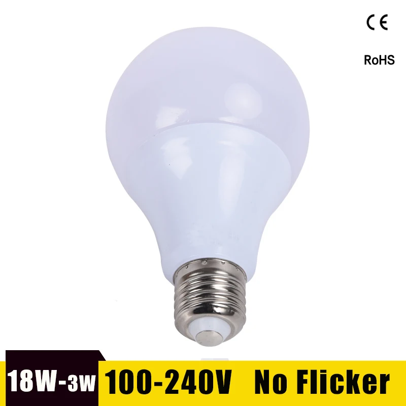 Bombilla LED E27 lámpara LED 18 W 15 W 12 W 9 W 7 W 5 W 3 W lámpara bombillas Led 220 V 110 V para iluminación interior frío/blanco caliente Led de la lámpara de luz Bombilla LED E27 lámpara LED 18 W 15 W 12 W 9 W 7 W 5 W 3 W lámpara bombillas Led 220 V 110 V para iluminación interior frío/blanco caliente Led de la lámpara de luz