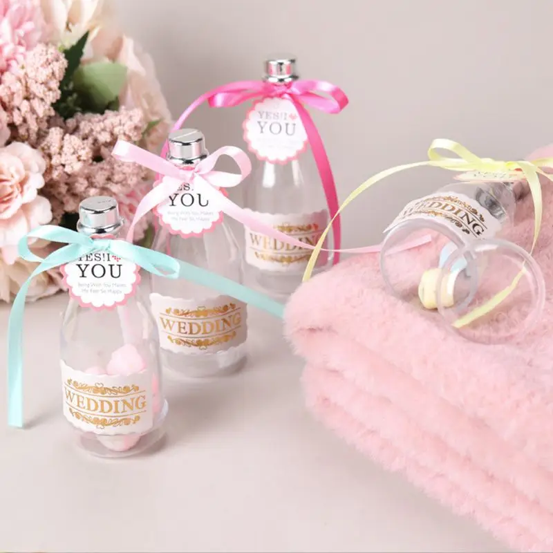 Пластик дрейф бутылочные прозрачные конфеты в подарочной коробке чехол Свадебная вечеринка Baby Shower Свадебный декор