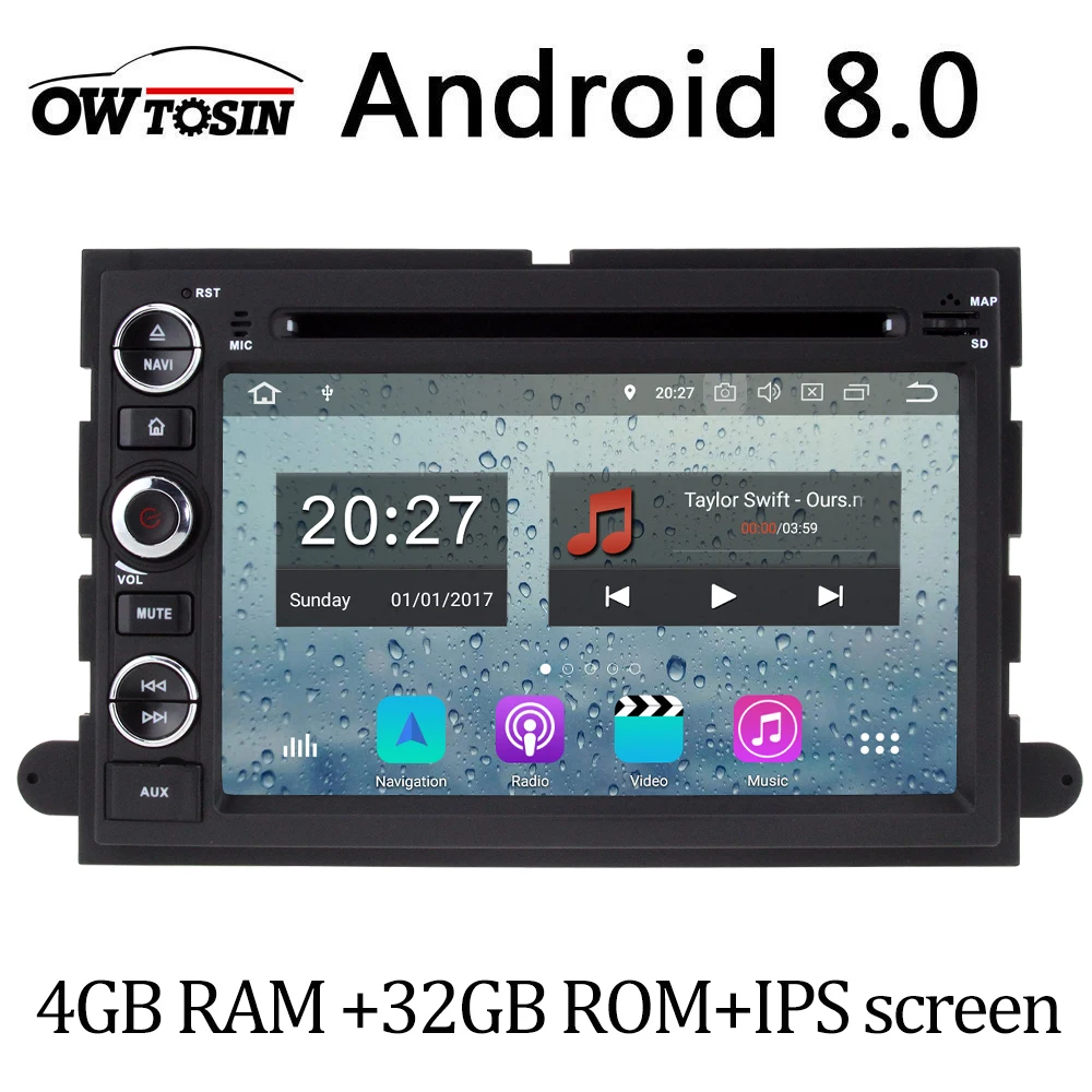 

4G Android 8.0 Octa Core 4GB RAM Car DVD Player For Ford Explorer Fusion Mustang Focus Edge Expedition Escape F150 Car Radio GPS