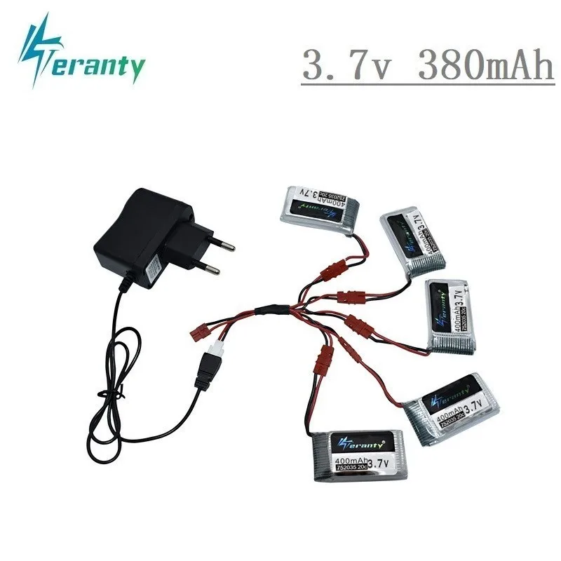 3,7 V 400mah литий-полимерный Батарея для SYMA X15 X5A-1 X15C X15W H31 X4 H107 KY101 E33C E33 U816A V252 H6C запасные части для радиоуправляемого квадрокоптера Запчасти 2 шт