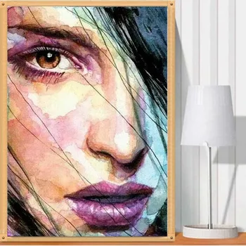 

Cool Women Gloomy Eyes diy Diamond Paintings Embroidery Mosaic Diamonds Paste Cross Stitch Wall Art Decoration Handmade Crafts