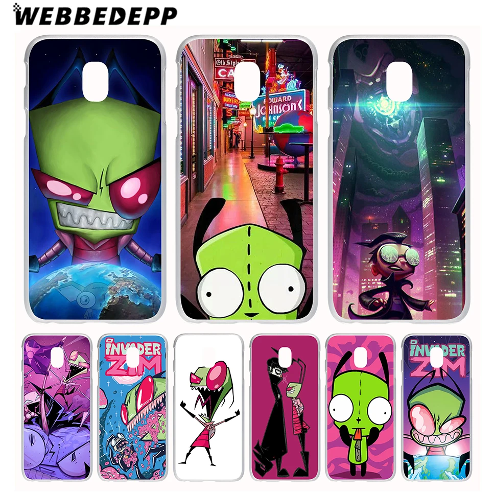 

WEBBEDEPP Invader zim Phone Case for Galaxy J1 J2 J3 J5 J6 J7(2015/2016/2017/2018 Prime) EU US Version Cover