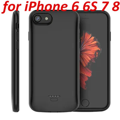 for iPhone 6 6s 7 8 Для iPhone SE 5 5S чехол для зарядного устройства 4000 мАч Внешний внешний аккумулятор чехол для аккумулятора для iPhone XR X XS 6 6S 7 8 plus чехол для зарядки - Цвет: for iPhone 6 6s 7 8