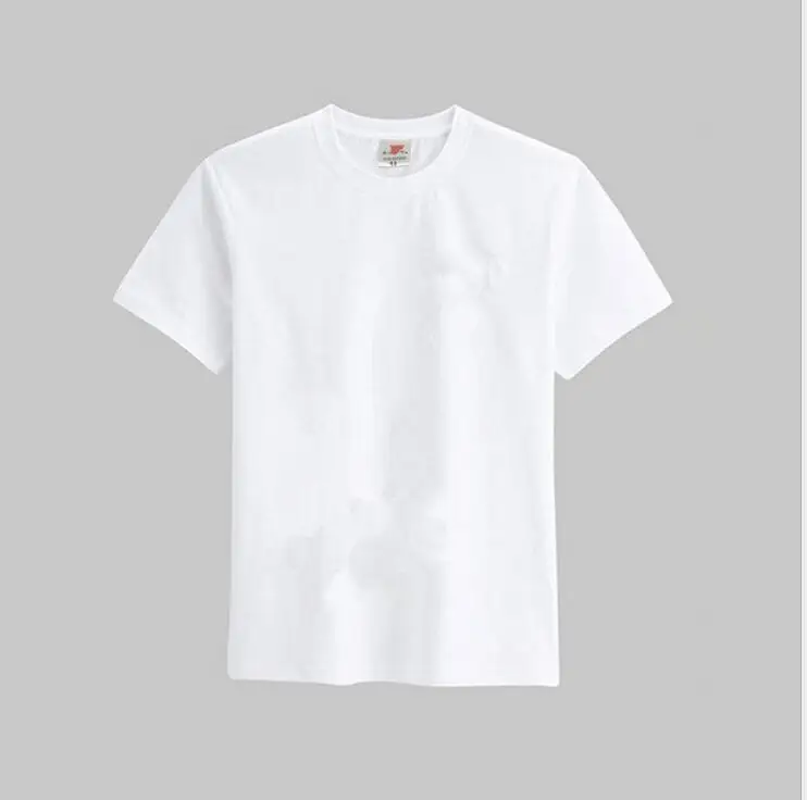 Children blank White Cotton T shirt Short sleeve Hand draw Printing