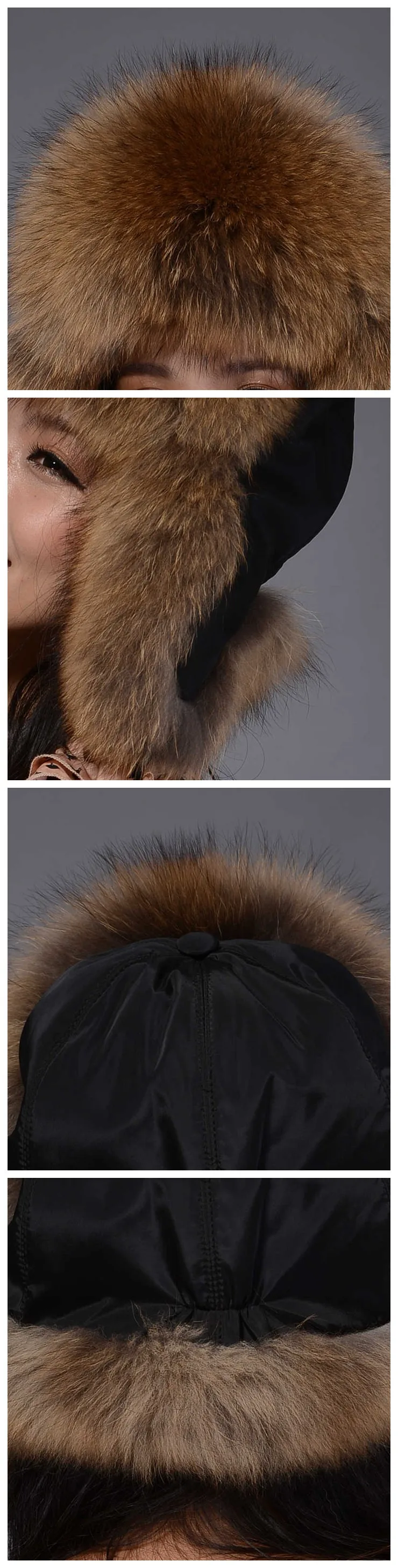 Шапка для русской зимы,, натуральный мех енота, Бомберы, шляпы зимние шапки, женские модные головные уборы для защиты ушей, MS-40