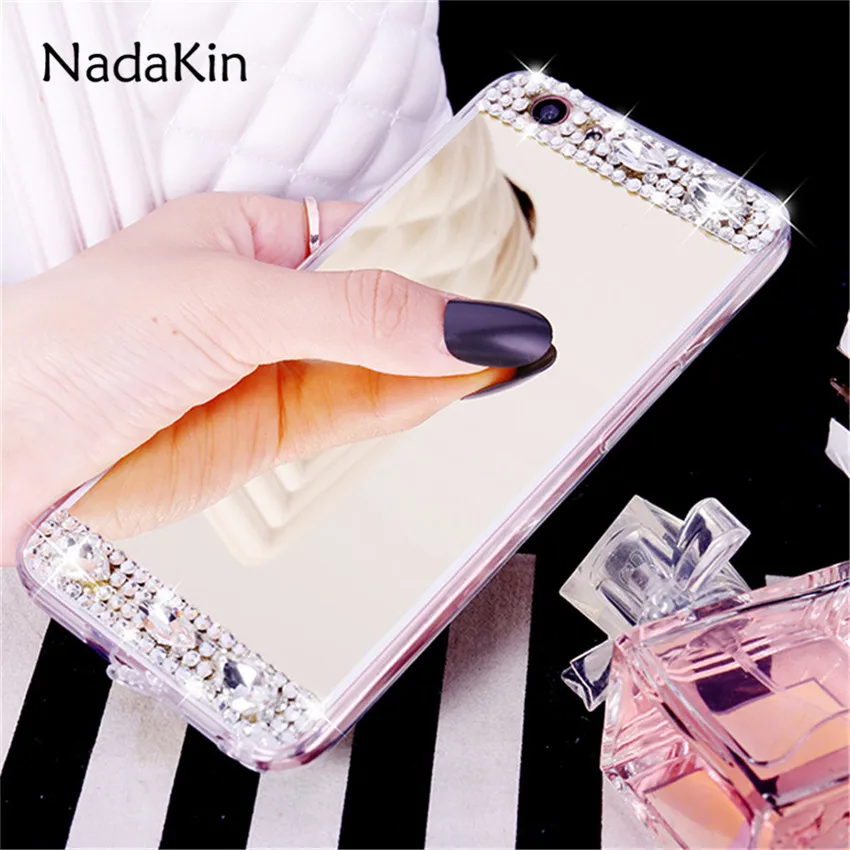 

Luxury Bling Rhinestone Soft Plating Mirror Case for OPPO R11 R11S R7 R7S R9 R9S Plus A53 A59 A37 A57 A39 A33 A35 A51 A31 A79