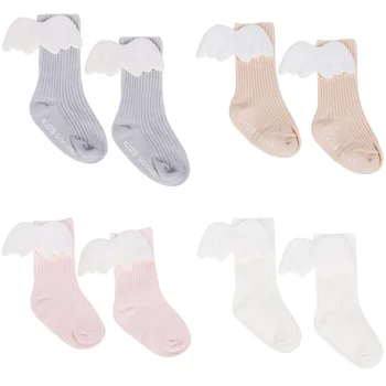 

New baby cute angel wings socks solid color cotton baby socks