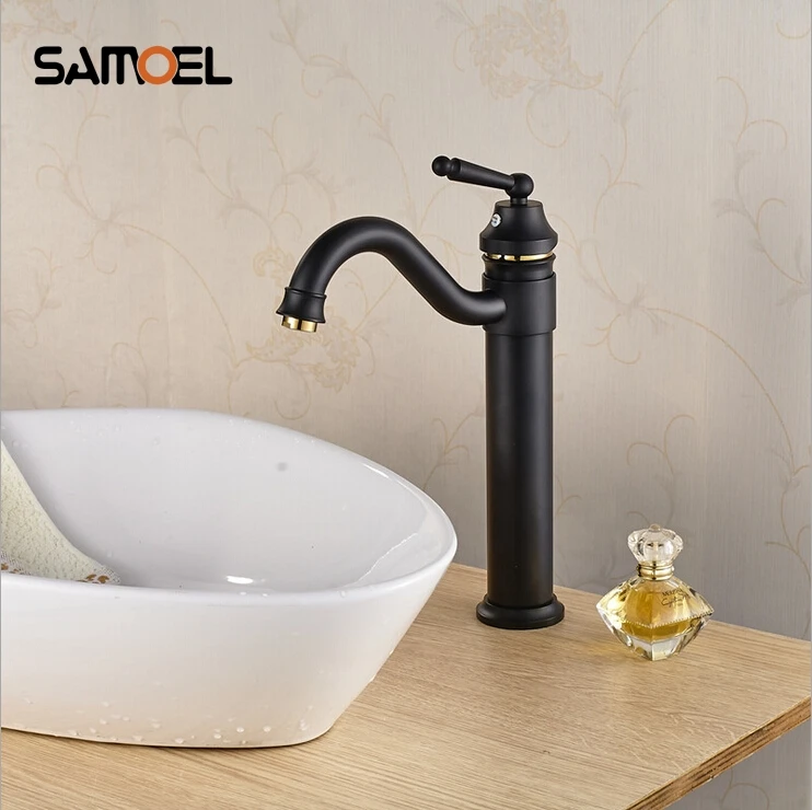 Vintage Style Retro Black Finished antique faucet Mixer Taps Deck