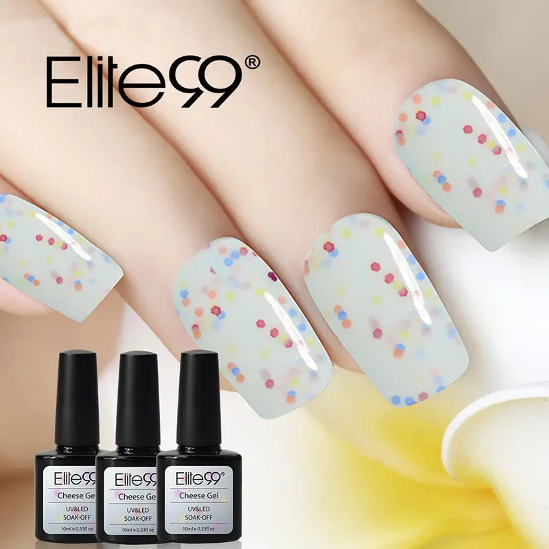 

Elite99 Cheese Gel Nail Polish Candy Sandy Shimmer Professional Soak Off UV LED Gel Lacquer Polish 10ML/PC