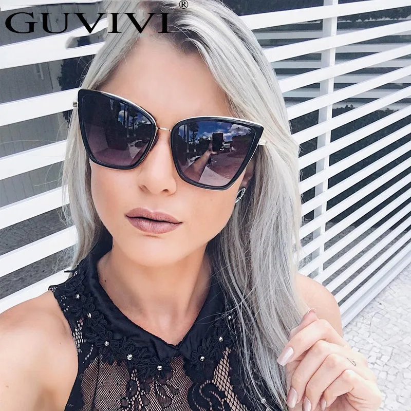 

2017 Sen Maries New Fashion Women Sunglasses Cat Mirror Glasses Metal Cat Eye Sunglasses Women Brand Designer Sunglasses women