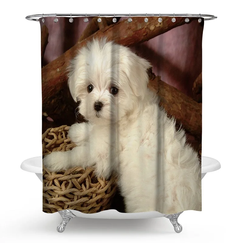 cute dog Shower Curtains Rideau de douche Cortina de ducha Bathroom