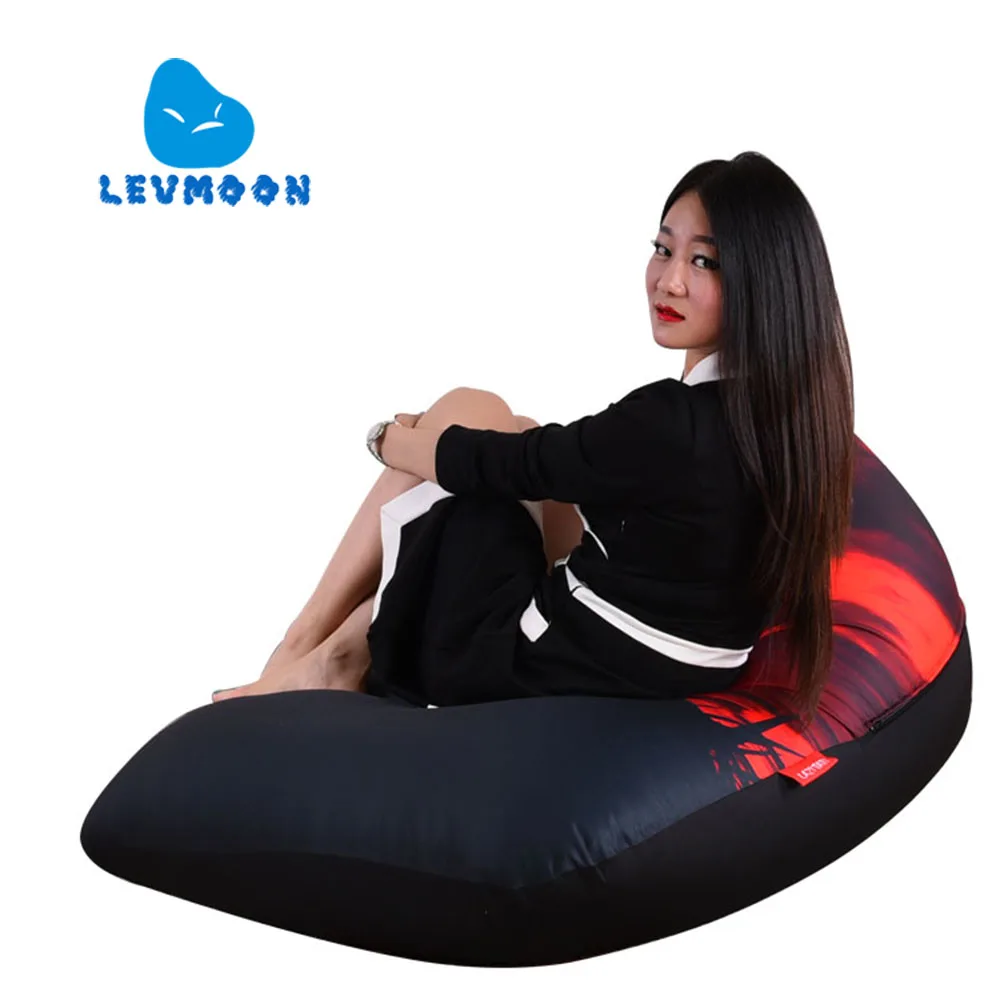 Best LEVMOON Beanbag Sofa Chair Shell Revenge Seat Zac Comfort Bean Bag Bed Cover Without Filler Cotton Indoor Beanbag Lounge Chair