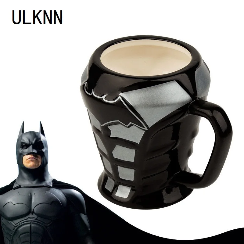 

Avengers League Batman 3D Armor Loricae Mugs Superhero Blck Ceramics Coffee Milk Tea Cup Work Office Decorate Copo Cartoon Gift