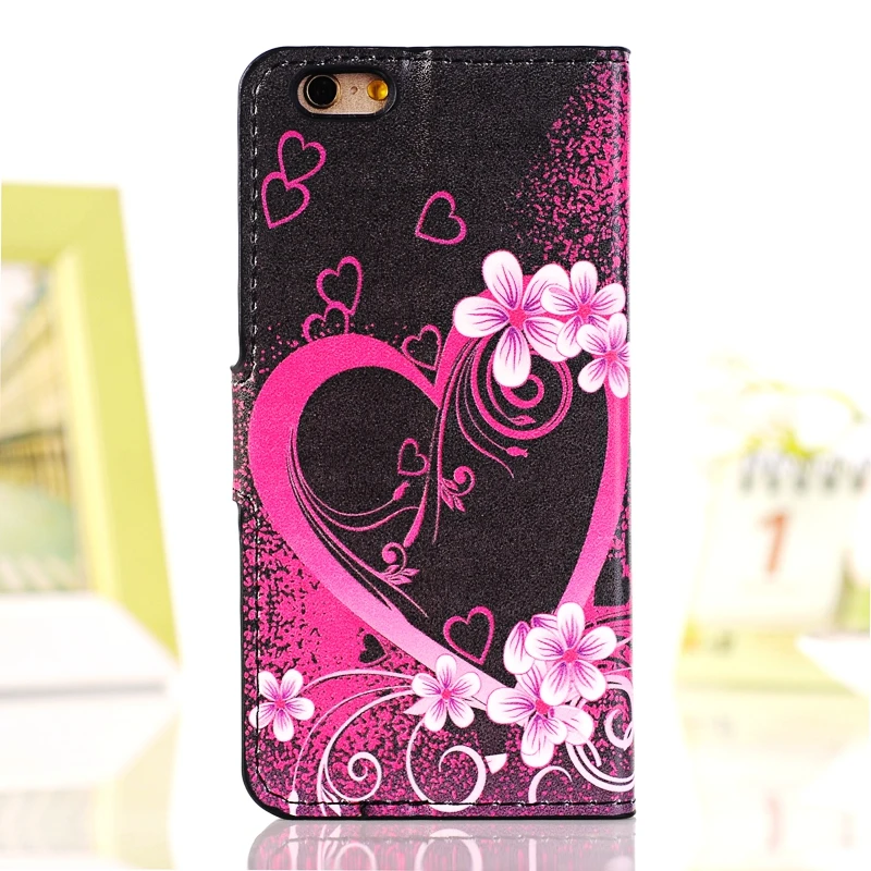 Для apple iphone 8 7 6 6 S Plus X XS MAX XR 5s SE 5 pu кожаный чехол для телефона с бабочками Fly Flower Painted flip Wallet слоты для карт