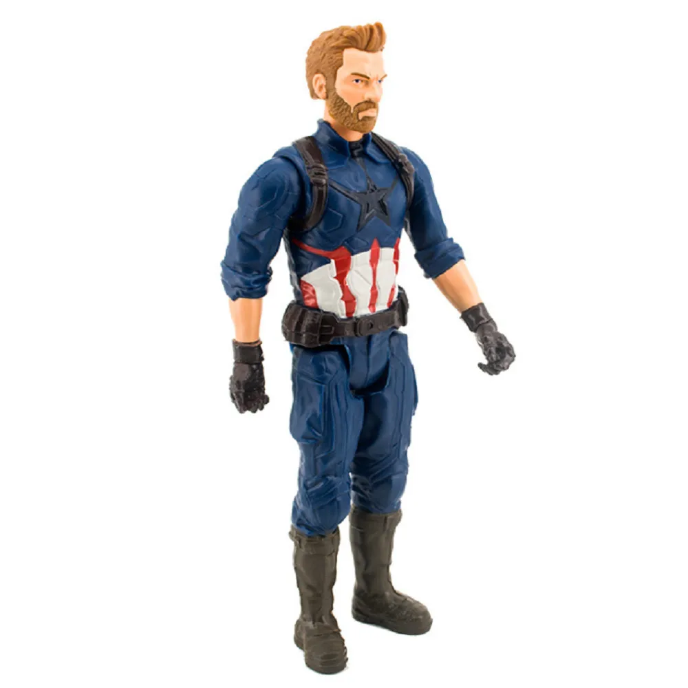 

30cm Marvel Avengers Hero Model Spider-Man Iron Man American Captain Leopard Green Huge Action Model Toy Doll Child