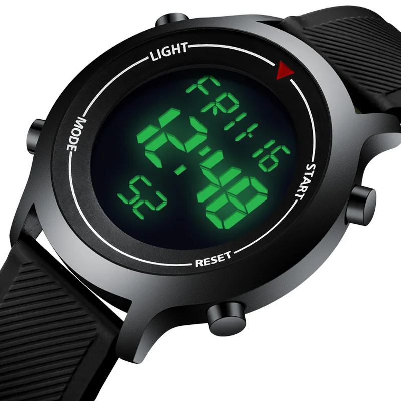 

KDM Watches Men Sport LED Display Quartz Watch 30m Waterproof Wristwatch Silicone Strap Military Watches Male Relogios Masculino