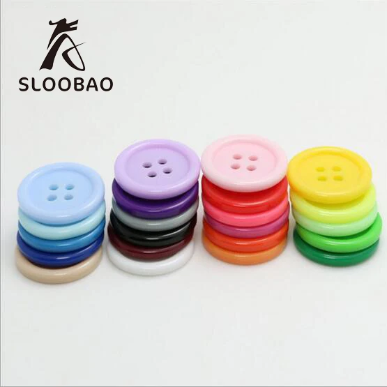 

100Pcs Various Color Size Round Resin Sewing Buttons Scrapbook Knopf Bouton DIY buttons Home Decoration Accessories