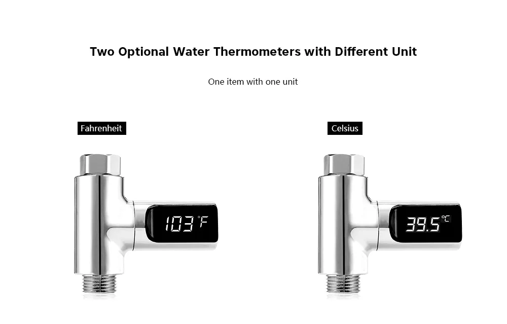 LW-101 СВЕТОДИОДНЫЙ Дисплей Домашний Термометр Для Воды, для Душевого Потока Измеритель Температуры Воды Монитор Для Ухода За Ребенком