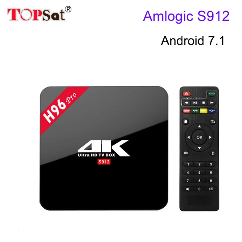 

H96 PRO Amlogic S912 8 core Android 7.1 TV Box RAM Type DDR3 ARM Mali-T820MP3 set top box BT4.0 H.265 4K Media Player