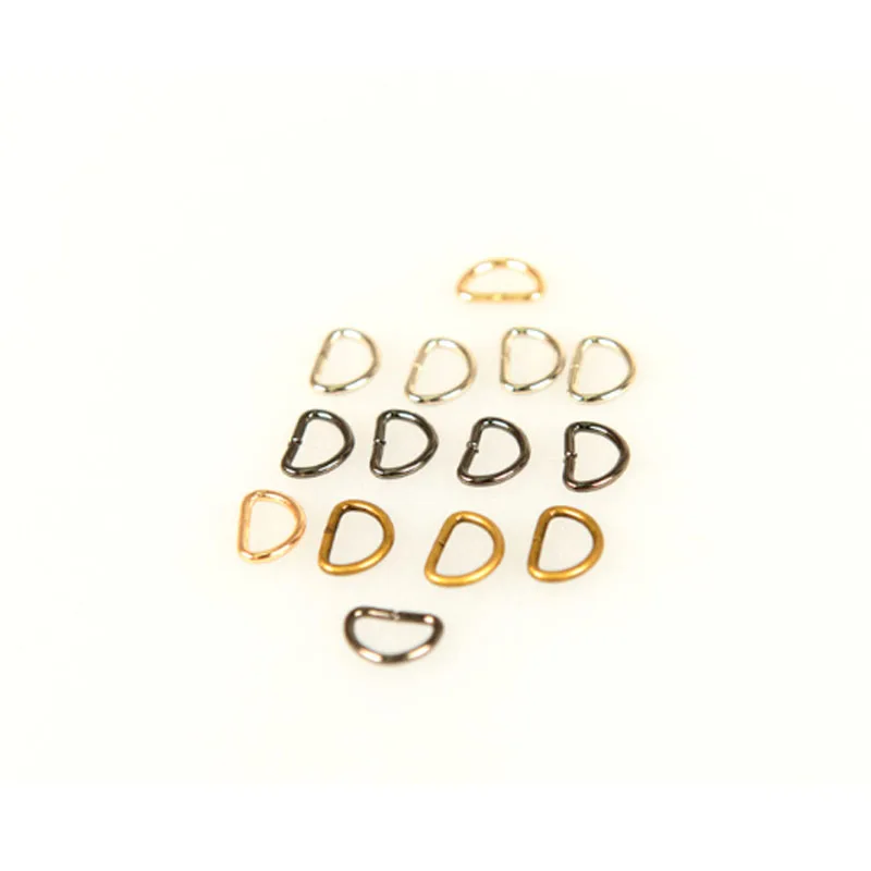 

200pcs silver gold gunmetal Bronze D rings 3/8"(10mm) Small D Ring metal d-rings Jump ring