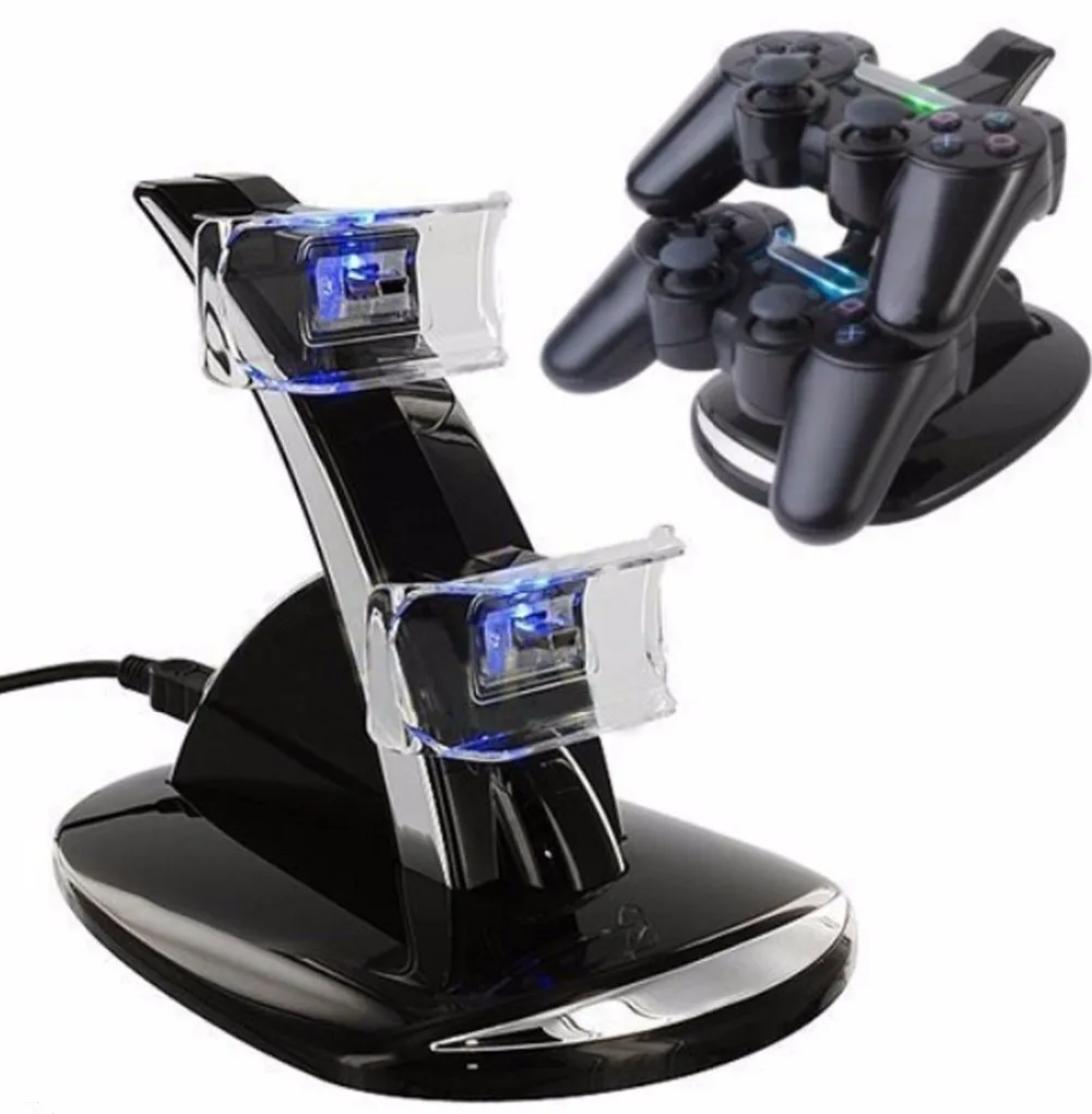 DUAL USB CHARGER DOCKING STATION CHARGING STAND FOR PLAY STATION 3 for