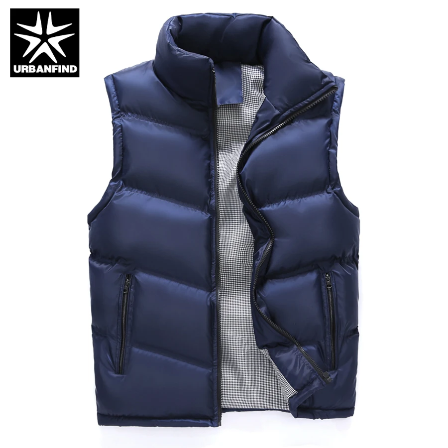 URBANFIND Men Basic Vests Blue / Black / Gray Size M 4XL Winter Cotton