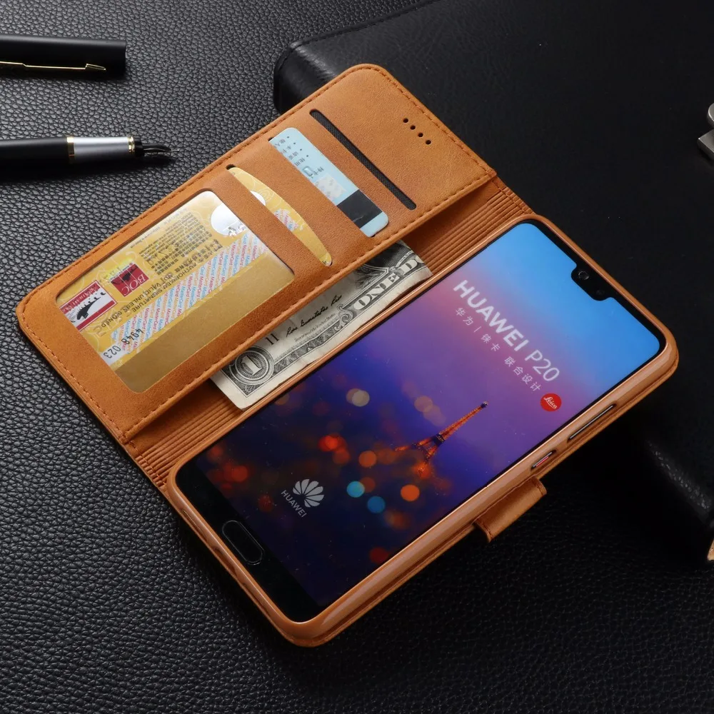 Роскошный кожаный чехол-бумажник для huawei P20, чехол P20 Lite, флип-чехол для телефона huawei P20 Pro, Чехол для карт
