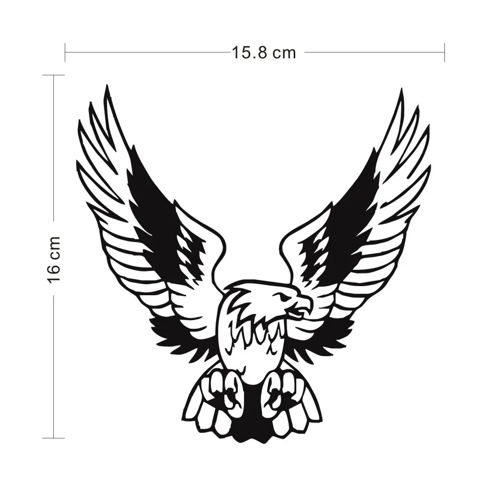 Cunymagos Fashion Eagle Vinyl Car Sticker Wild Animal Car Body Decal Decorative Car Styling Window Auto Vinyl Stickers 15 (2)
