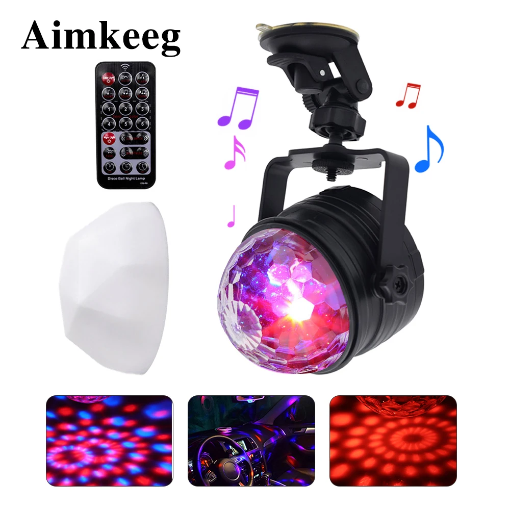 

Magic Ball RGB Stage Light 5V USB Mini Disco Light with Laser Voice Control Projector Effect for Car Home Wedding Birthday Party