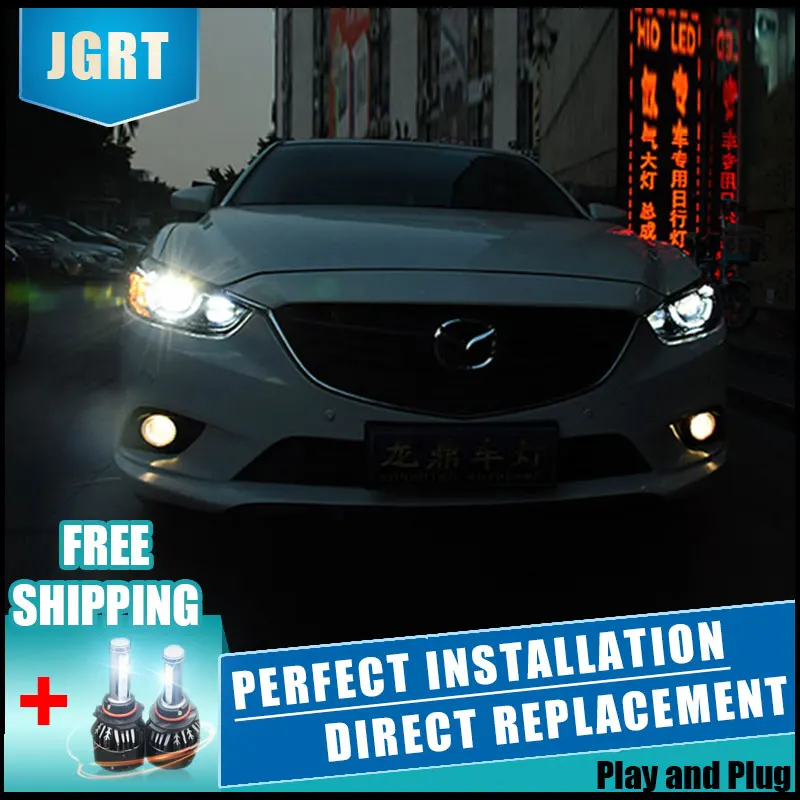 2 шт. светодиодный фары для Mazda 6 2014 2017 Автомобильный свет двойной ксеноновые линзы