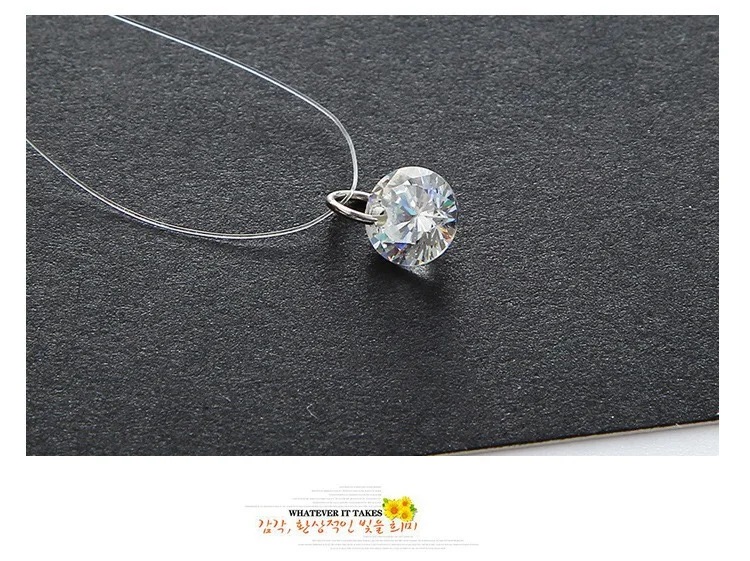 X638 Korean version of the net red simple necklace clavicle chain Transparent invisible fish line female | Украшения и аксессуары