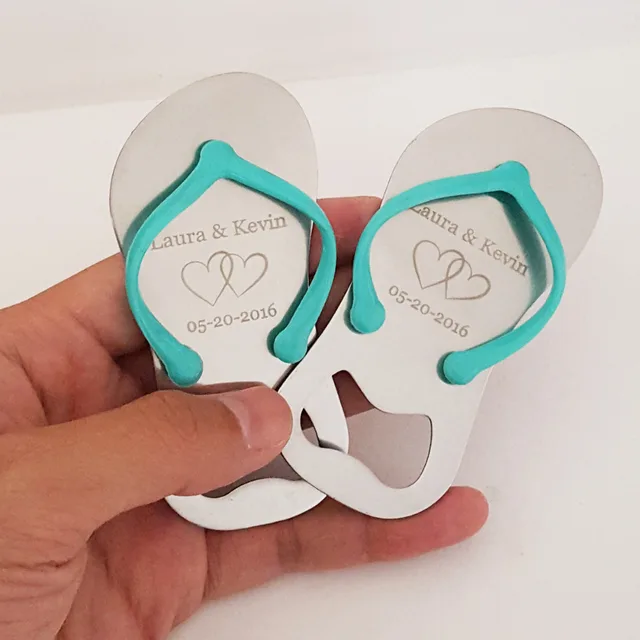 Personalized Wedding Anniversary Party Favor Flip Flop Jandal Shaped