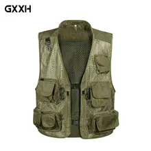 Высококачественный модный мужской сетчатый жилет оптом мужской многокарманный жилет для фотосъемки мужской Камуфляжный военный жилет 3XL