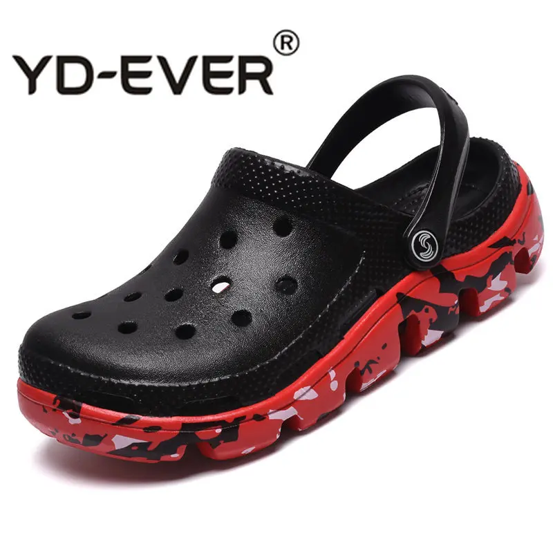Men Clogs Sandals Casual Summer Fashion Flip Flops Hollow Garden Light Beach Slippers Shoes Schoenen Mannen | Обувь