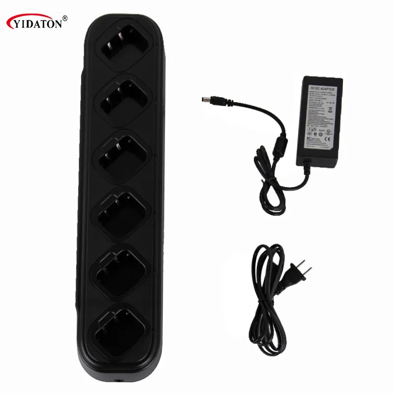 

Single row of six universal fast charger for Retevis H777 Baofeng BF-buxun x-29tfsi BF 888S walkie talkie two way radio