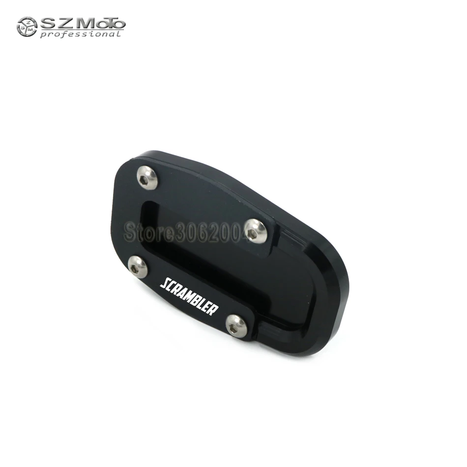 

For Ducati Scrambler Classic 2015-2017 2016 Motorcycle CNC Side Kickstand Stand Extension Support Plate With Logo