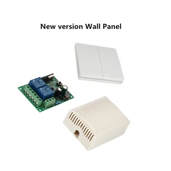 

433Mhz 220V 2 Channel Wireless Remote Control Switches Receiver Switch & 2 Channel Remote Controls Wall Panel RF Transmitter