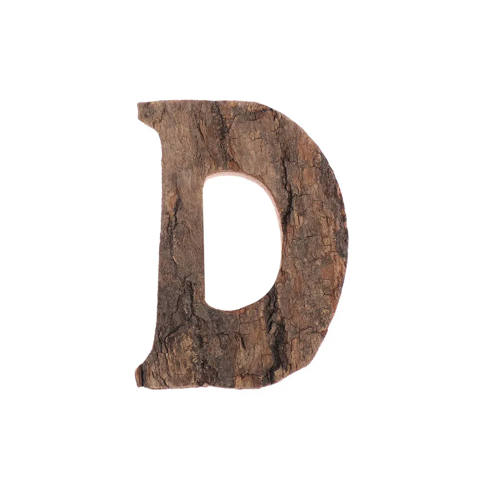 1 шт. DIY деревянные буквы ремесла Алфавит художественное украшение для ретро дерево украшение для стен, для бара, офиса, свадьбы, вечеринки, винтажный домашний декор - Цвет: D
