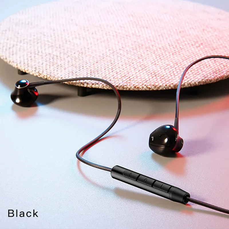 Baseus проводные наушники для iPhone X 8 8 Plus, Стерео Игровые наушники, вкладыши с микрофоном, музыкальные наушники для iPhone XR Xs Max - Цвет: BLACK