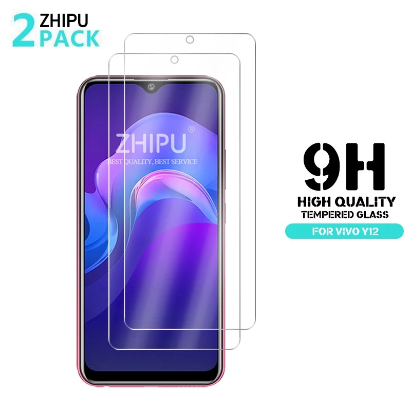 2 шт закаленное стекло для vivo Y12 протектор экрана 2.5D 9H Премиум Закаленное защитная