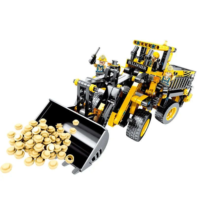 

688Pcs Technic Series Bulldozer Model DIY Building Block Sets Technical City Kits Toys for Children Gift
