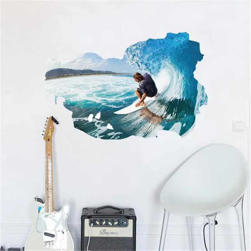 3D surf pegatinas Adhesivos de pared decoración romántica pared cartel Decoración para el hogar al por mayor envío gratuito rjl12 #5t7