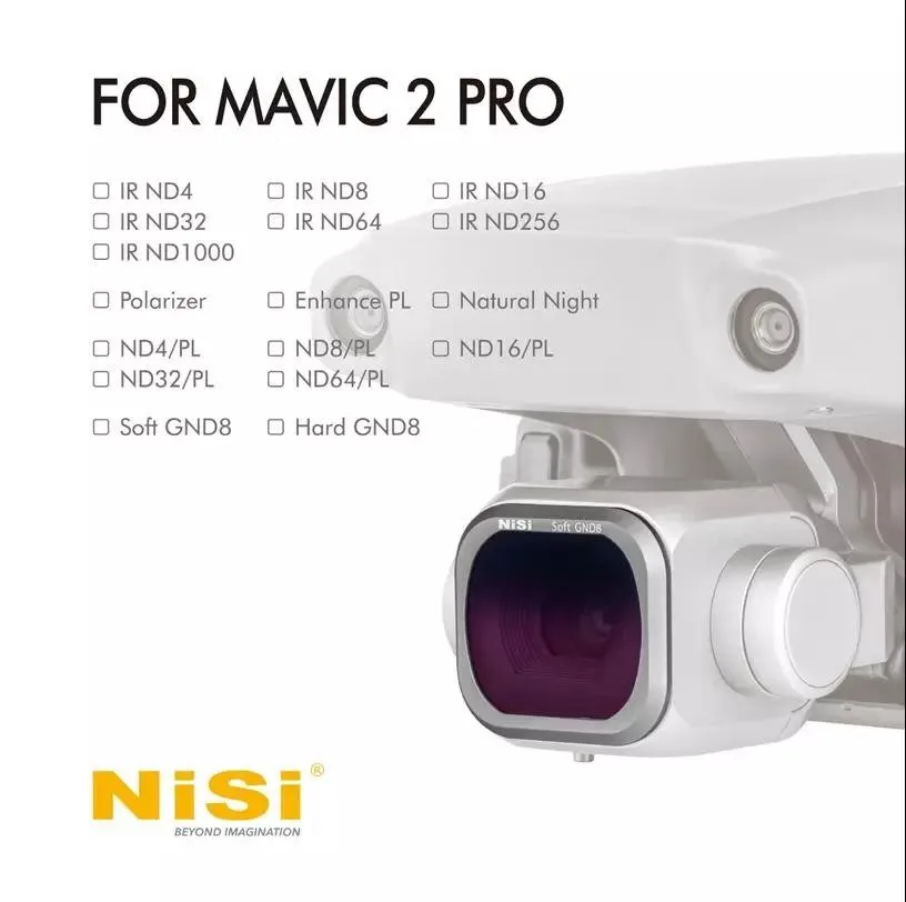 Фильтр NiSi для MAVIC 2 PRO MC UV CPL ND4 ND8 ND16 ND32 ND64 PL фильтры для объектива mavic 2 pro Soft GND8